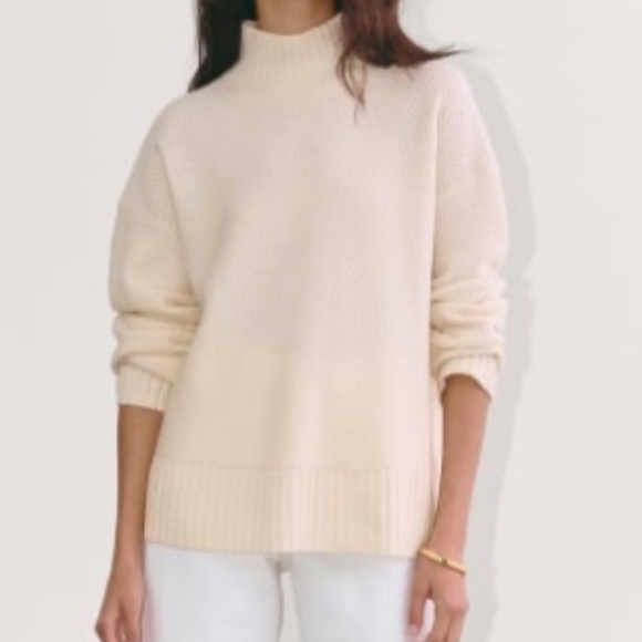 Everlane Honeycomb Funnel Neck Sweater - Picture 1 of 11